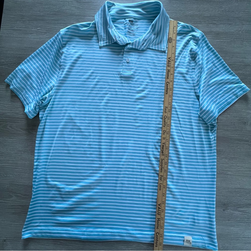 ⛳️RW-RORIE WHELAN Golf Polo Blue & White Stripes XXL ⛳️ - Picture 4 of 6